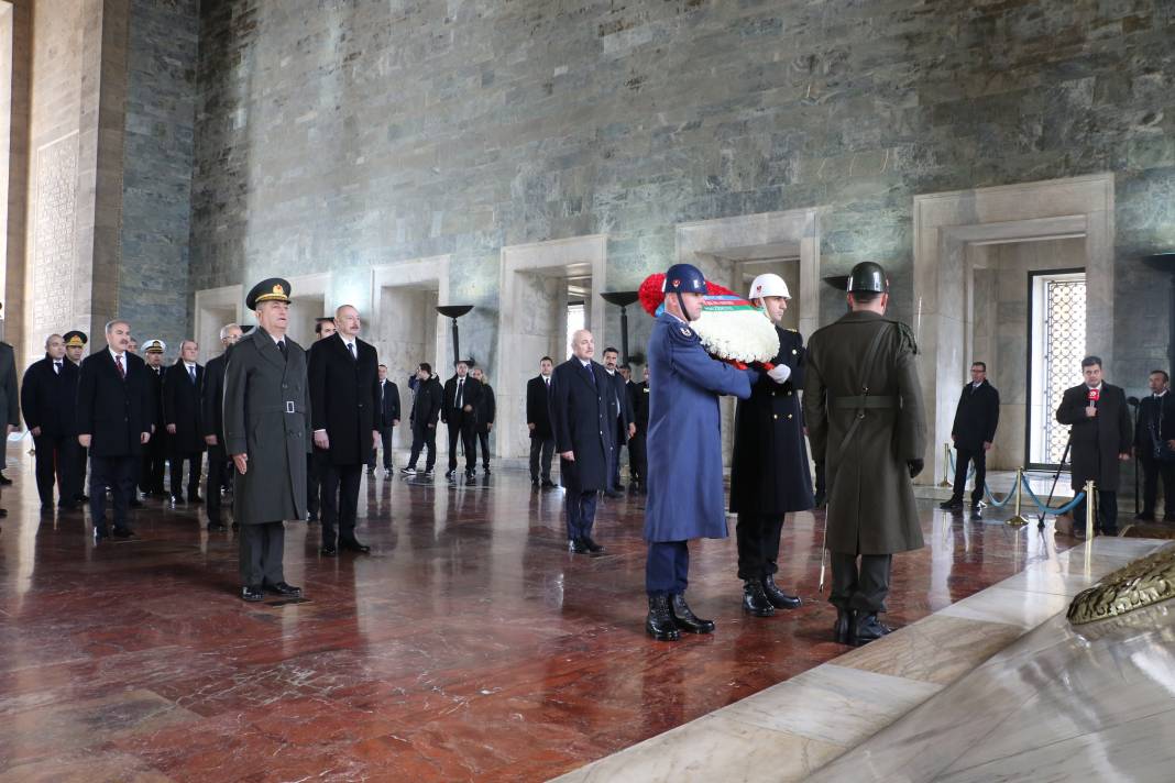 Azerbaycan Cumhurbaşkanı Aliyev Anıtkabir'de 8